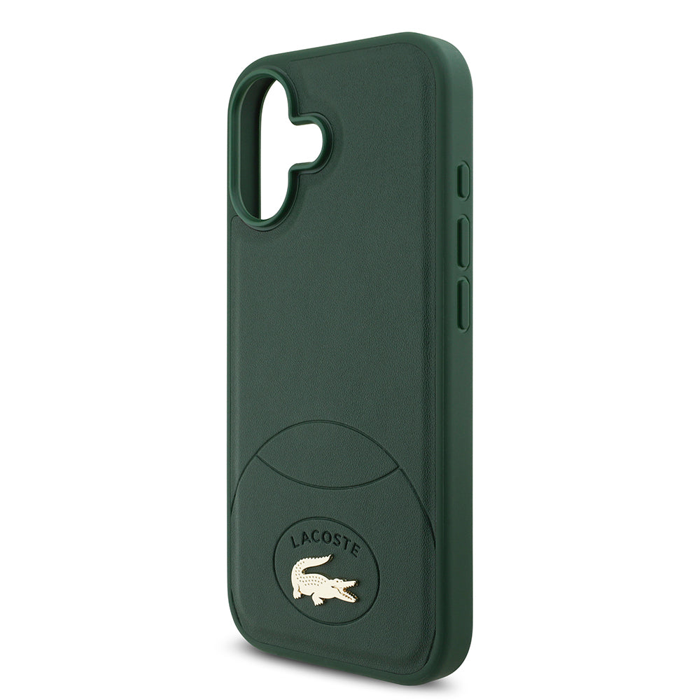 iPhone 17 Kılıf Lacoste Orijinal Lisanslı M-safe Şarj Özellikli PU Deri Tasarımlı Metal Logolu Kılıf