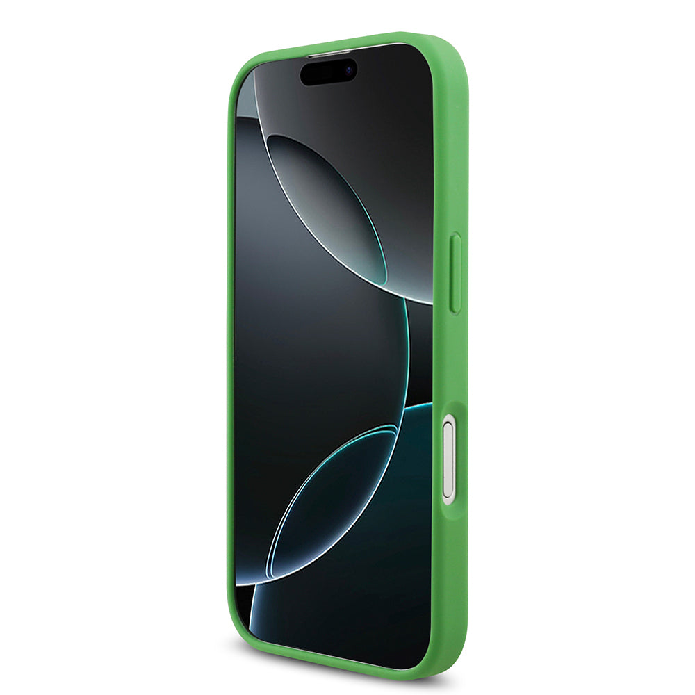 iPhone 17 Kılıf Lacoste Orijinal Lisanslı M-safe Şarj Özellikli PU Pike Desenli Metal Logolu Kartlıklı Kılıf