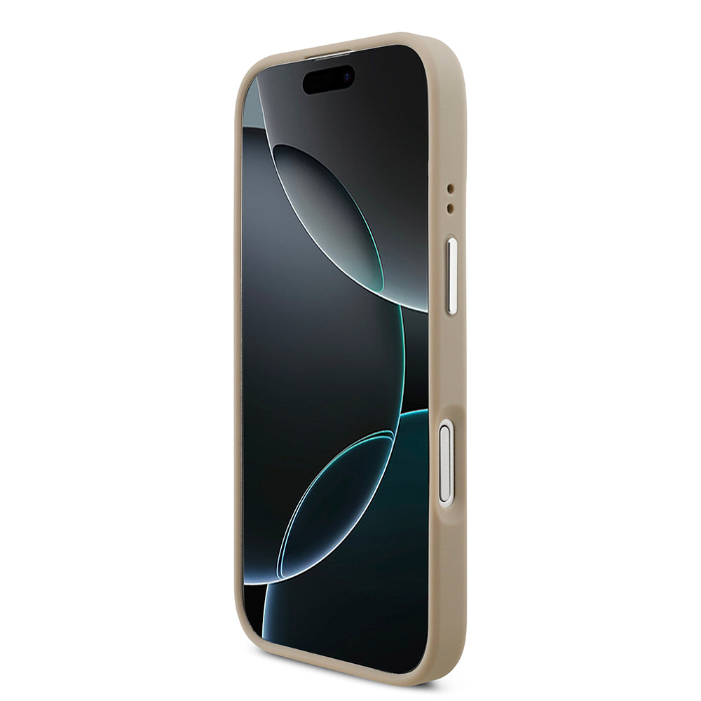 iPhone 17 Kılıf Lacoste Orijinal Lisanslı M-safe Şarj Özellikli PU Pike Desenli Standlı Metal Logolu Kılıf