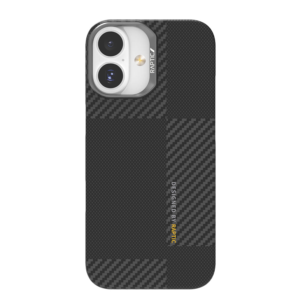iPhone 17 Kılıf M-safe Şarj Özellikli 600D Metal Kamera Çerçeveli Raptic Aramid Karbon Fiber Geotik Serisi Kılıf