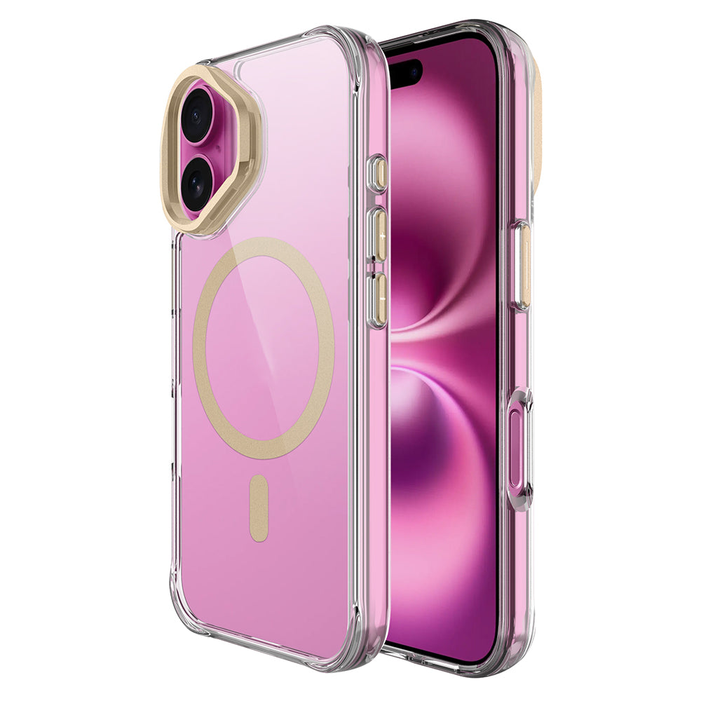 iPhone 17 Kılıf M-safe Şarj Özellikli Airbagli Kamera Standlı Zore Azor Kılıf