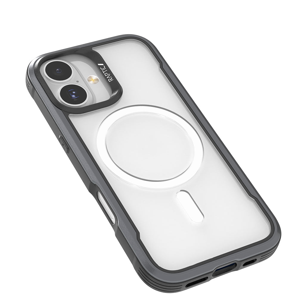 iPhone 17 Kılıf M-safe Şarj Özellikli Airbagli Raptic Shield Serisi Şeffaf Arka Yüzey Kılıf