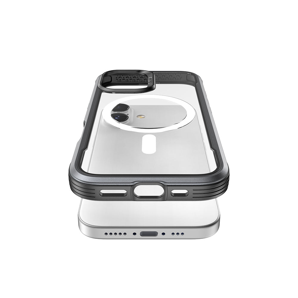 iPhone 17 Kılıf M-safe Şarj Özellikli Airbagli Raptic Shield Serisi Şeffaf Arka Yüzey Kılıf