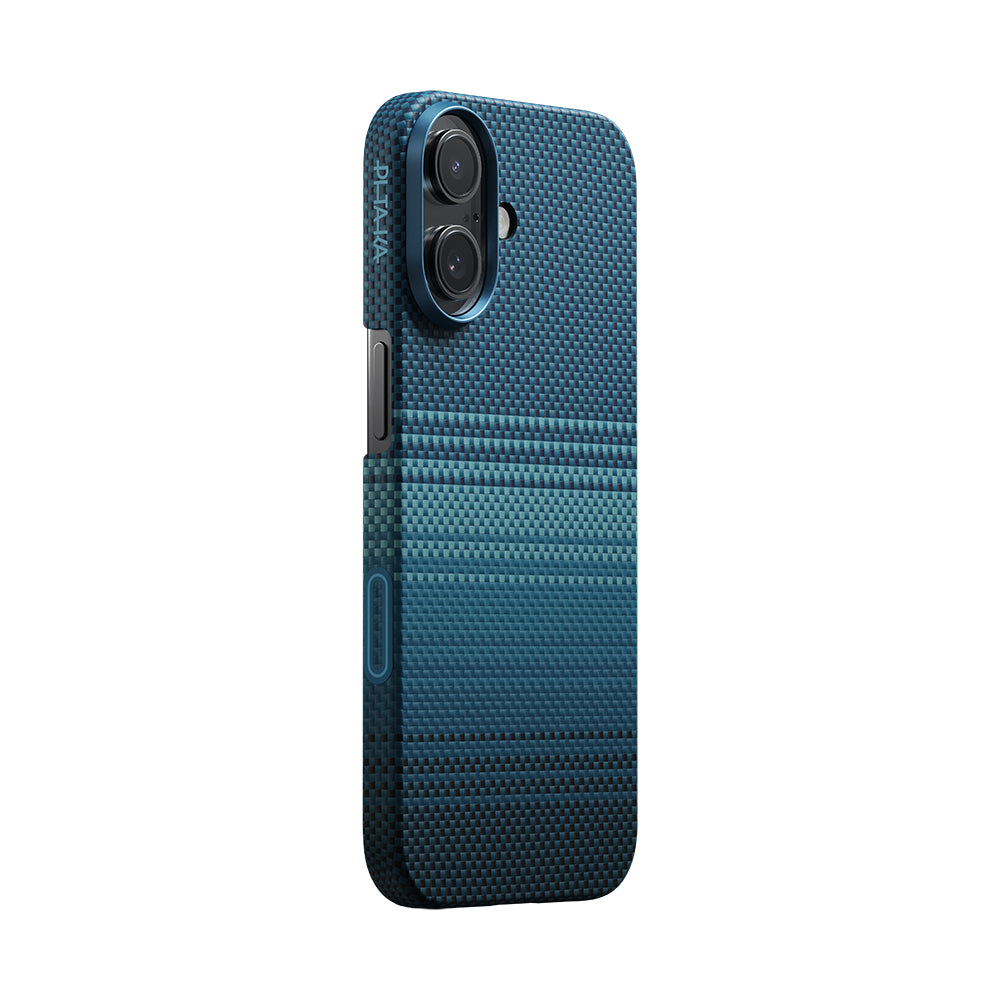 iPhone 17 Kılıf M-safe Şarj Özellikli Aramid Karbon Fiber Pitaka Tactile Woven Sunset-Moonrise Serisi Kılıf