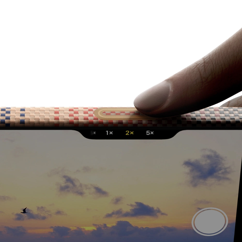 iPhone 17 Kılıf M-safe Şarj Özellikli Aramid Karbon Fiber Pitaka Tactile Woven Sunset-Moonrise Serisi Kılıf