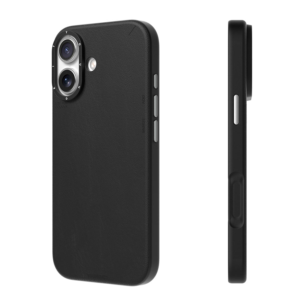 iPhone 17 Kılıf M-safe Şarj Özellikli Basit Mat Deri Desenli Youngkit Tech Fashion Serisi Kılıf