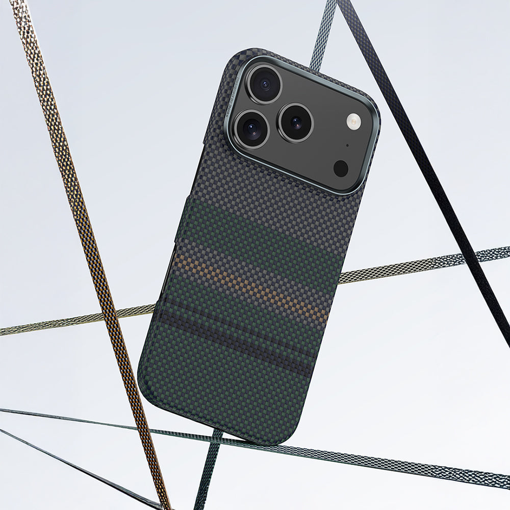 iPhone 17 Kılıf M-safe Şarj Özellikli Karbon Fiber Tasarımlı Benks Aurora ArmorAir Kevlar Kılıf