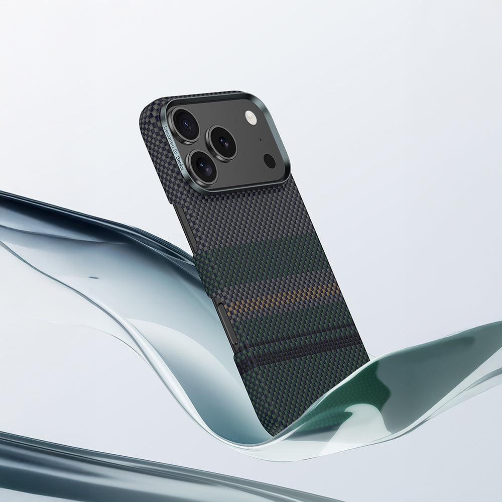 iPhone 17 Kılıf M-safe Şarj Özellikli Karbon Fiber Tasarımlı Benks Aurora ArmorAir Kevlar Kılıf