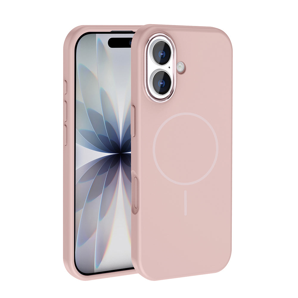 iPhone 17 Kılıf M-Safe Şarj Özellikli Metal Kamera Çerçeveli Zore Edi Silikon Kılıf