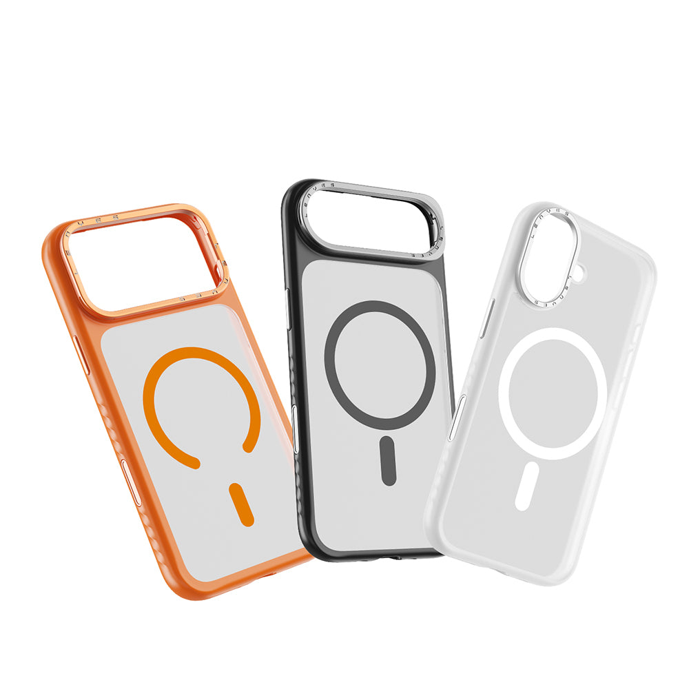 iPhone 17 Kılıf M-safe Şarj Özellikli Metal Kamera Standlı Lenyes CK226 PC Kılıf