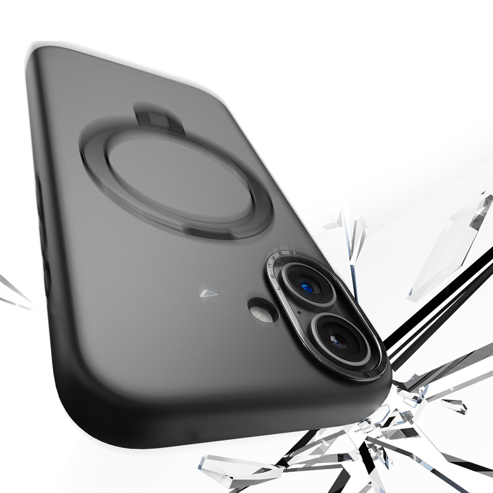 iPhone 17 Kılıf M-safe Şarj Özellikli Metal Standlı Sıvı Silikon Lenyes CK223 Kılıf