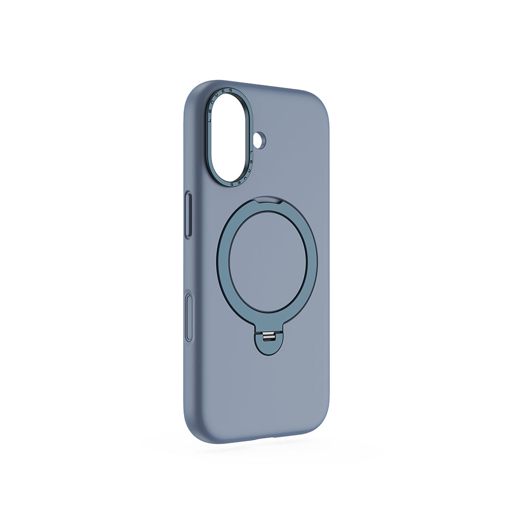 iPhone 17 Kılıf M-safe Şarj Özellikli Metal Standlı Sıvı Silikon Lenyes CK223 Kılıf