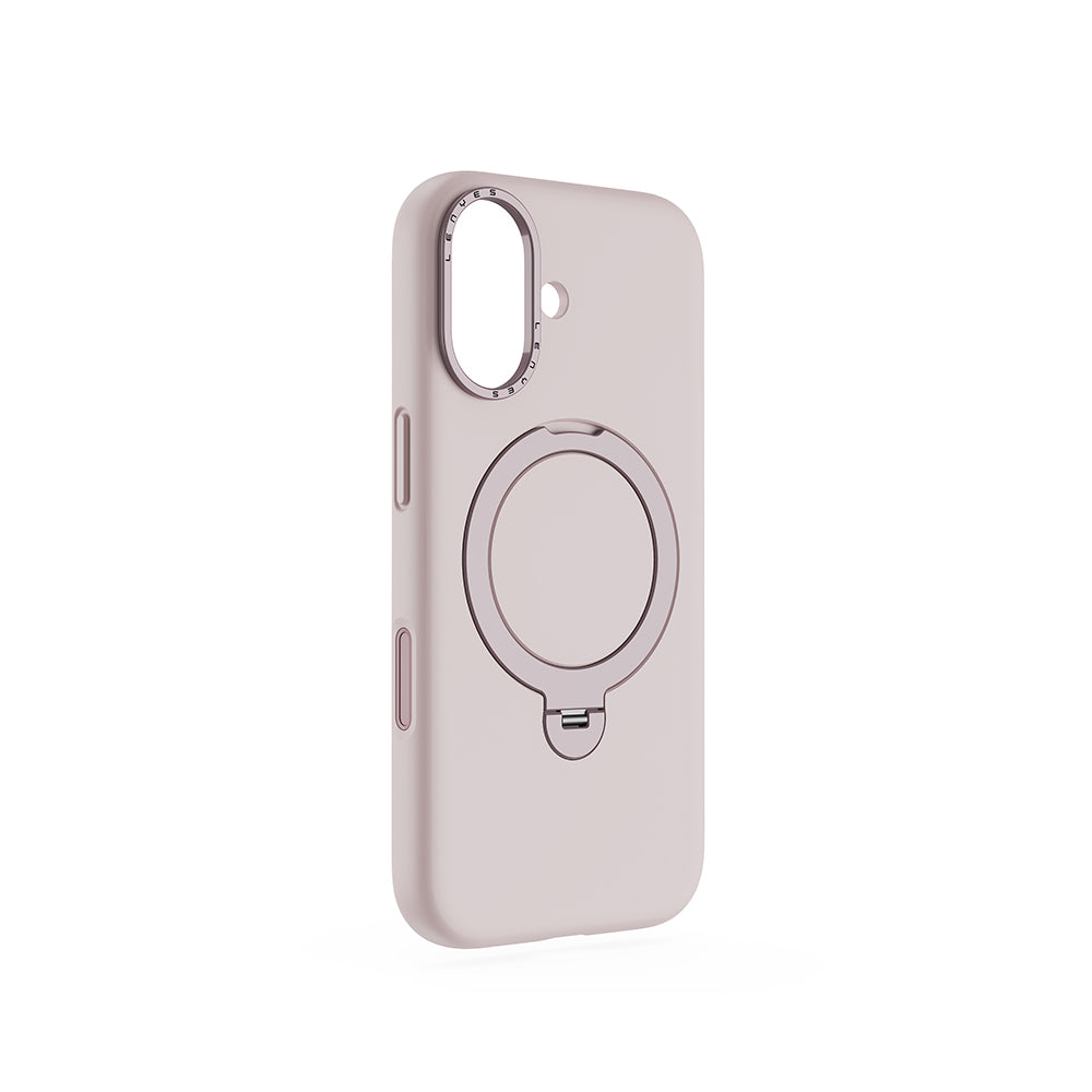 iPhone 17 Kılıf M-safe Şarj Özellikli Metal Standlı Sıvı Silikon Lenyes CK223 Kılıf