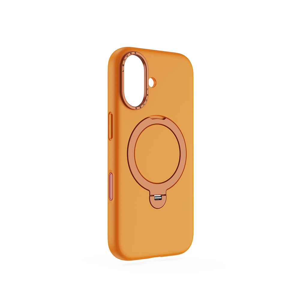 iPhone 17 Kılıf M-safe Şarj Özellikli Metal Standlı Sıvı Silikon Lenyes CK223 Kılıf