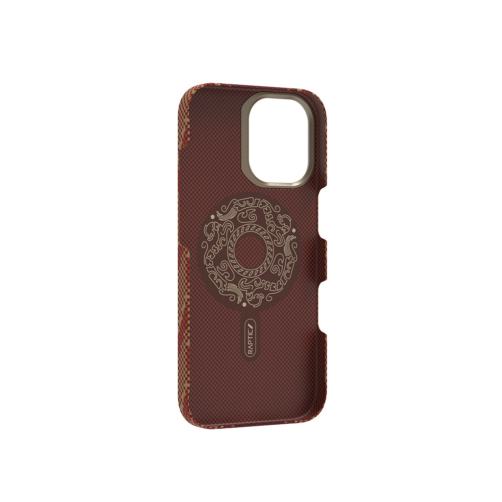 iPhone 17 Kılıf M-safe Şarj Özellikli Raptic Aramid Skin Bionic Serisi Karbon Kılıf