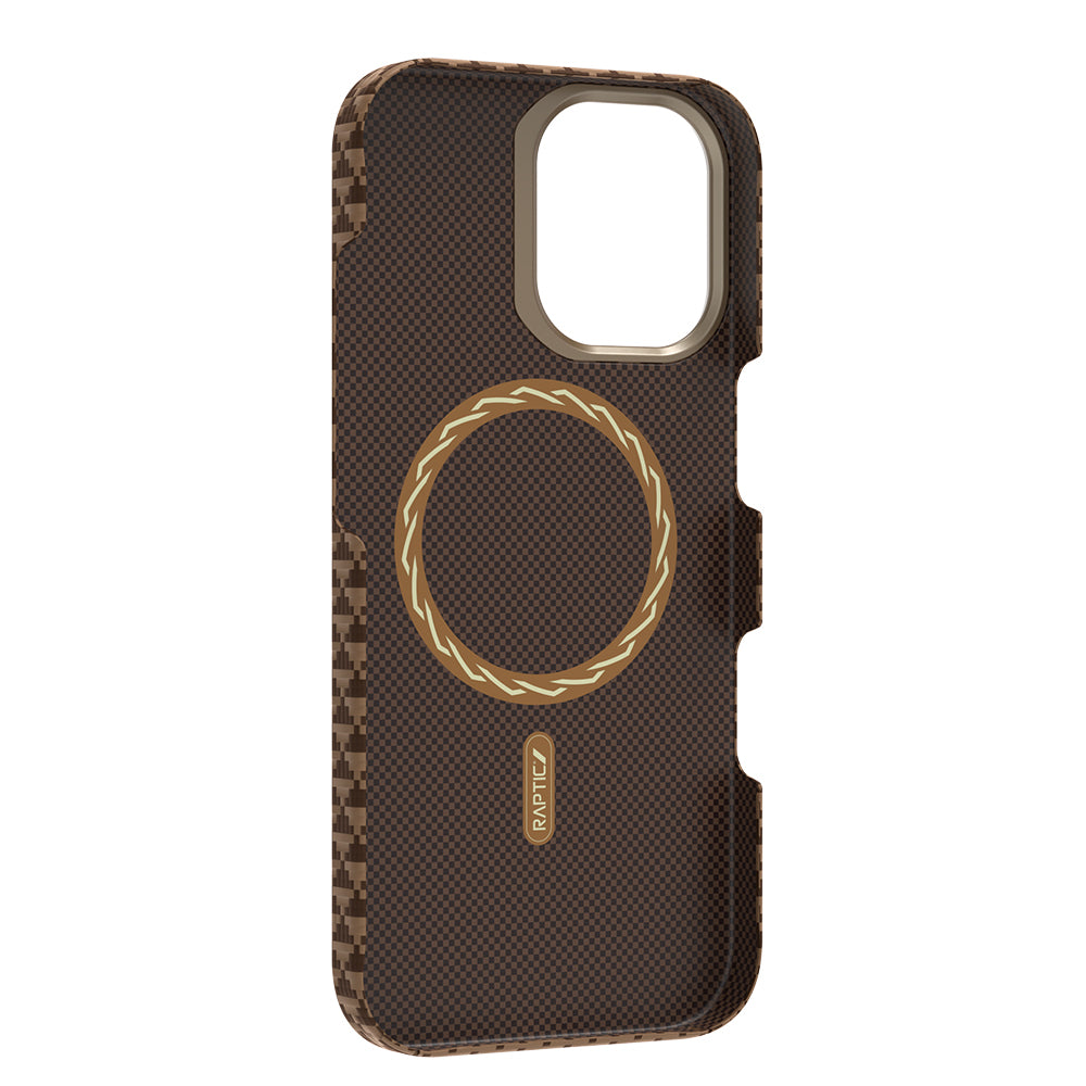 iPhone 17 Kılıf M-safe Şarj Özellikli Raptic Aramid Skin Origin Serisi Karbon Kılıf