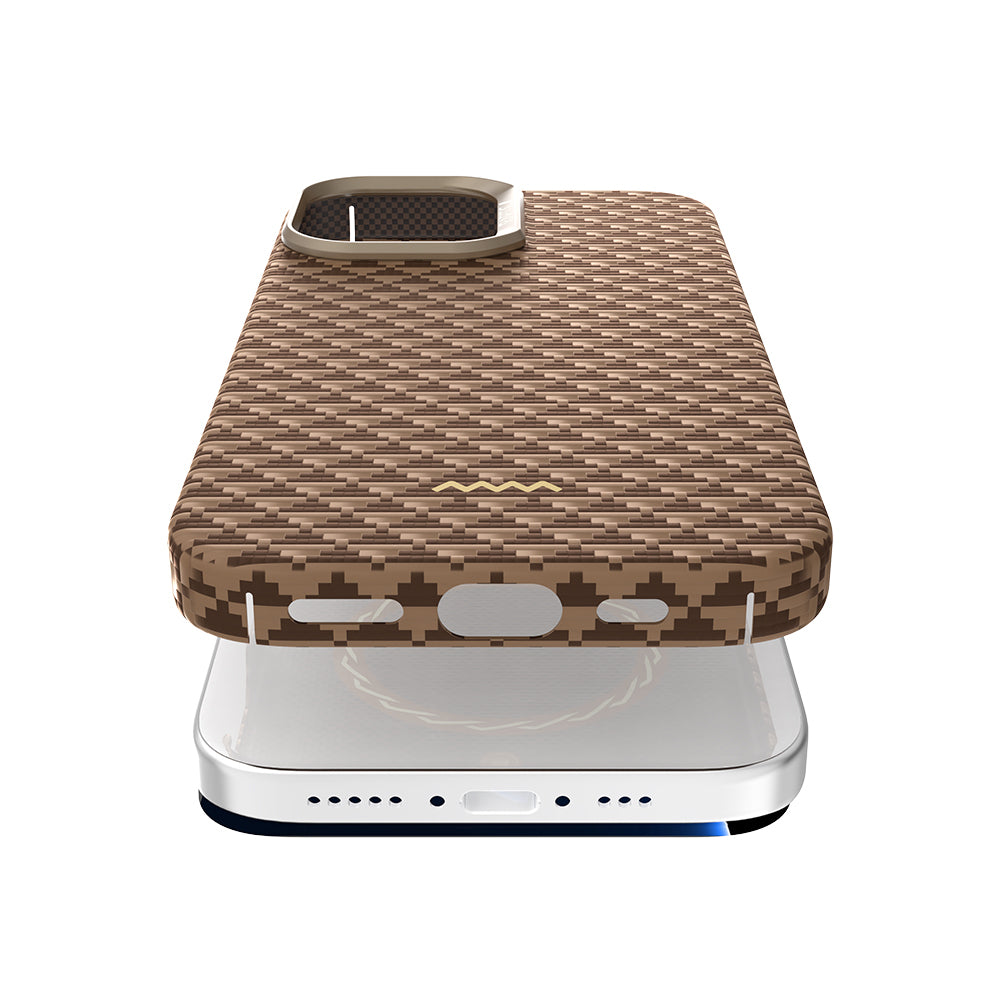iPhone 17 Kılıf M-safe Şarj Özellikli Raptic Aramid Skin Origin Serisi Karbon Kılıf