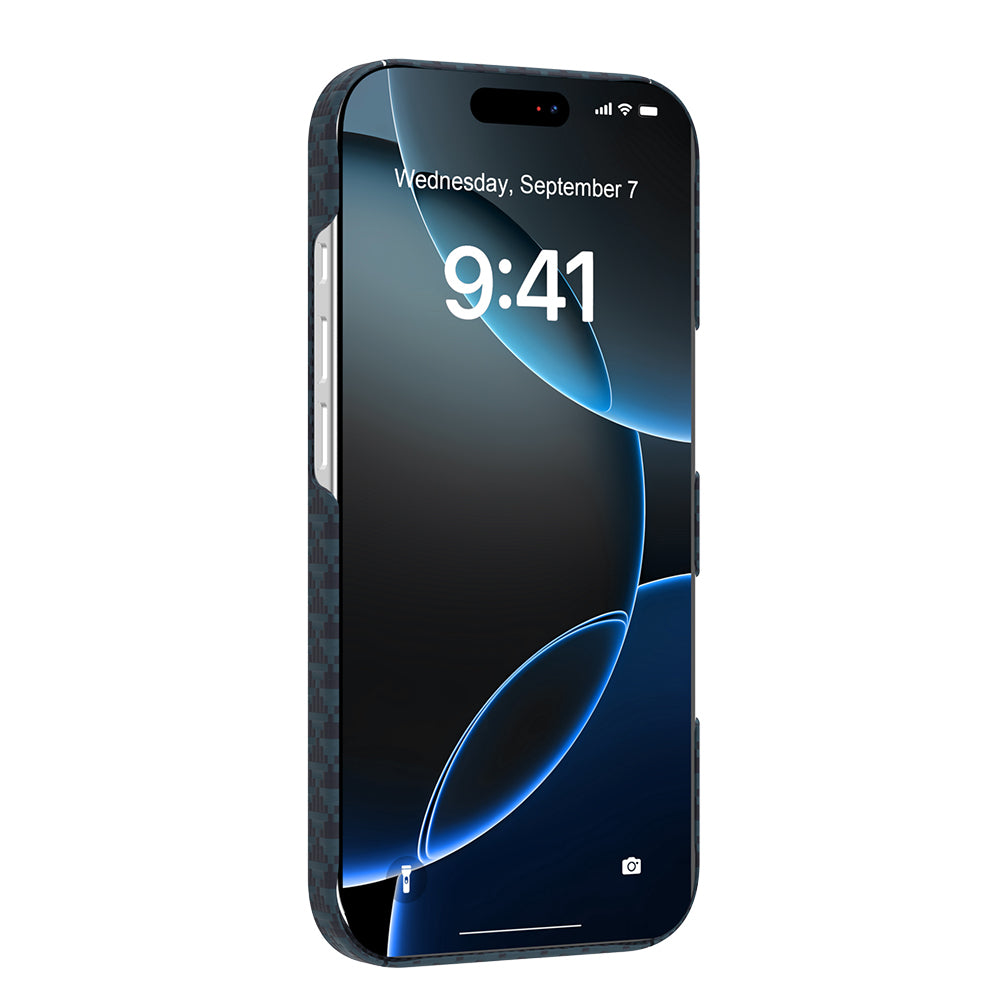 iPhone 17 Kılıf M-safe Şarj Özellikli Raptic Aramid Skin Origin Serisi Karbon Kılıf