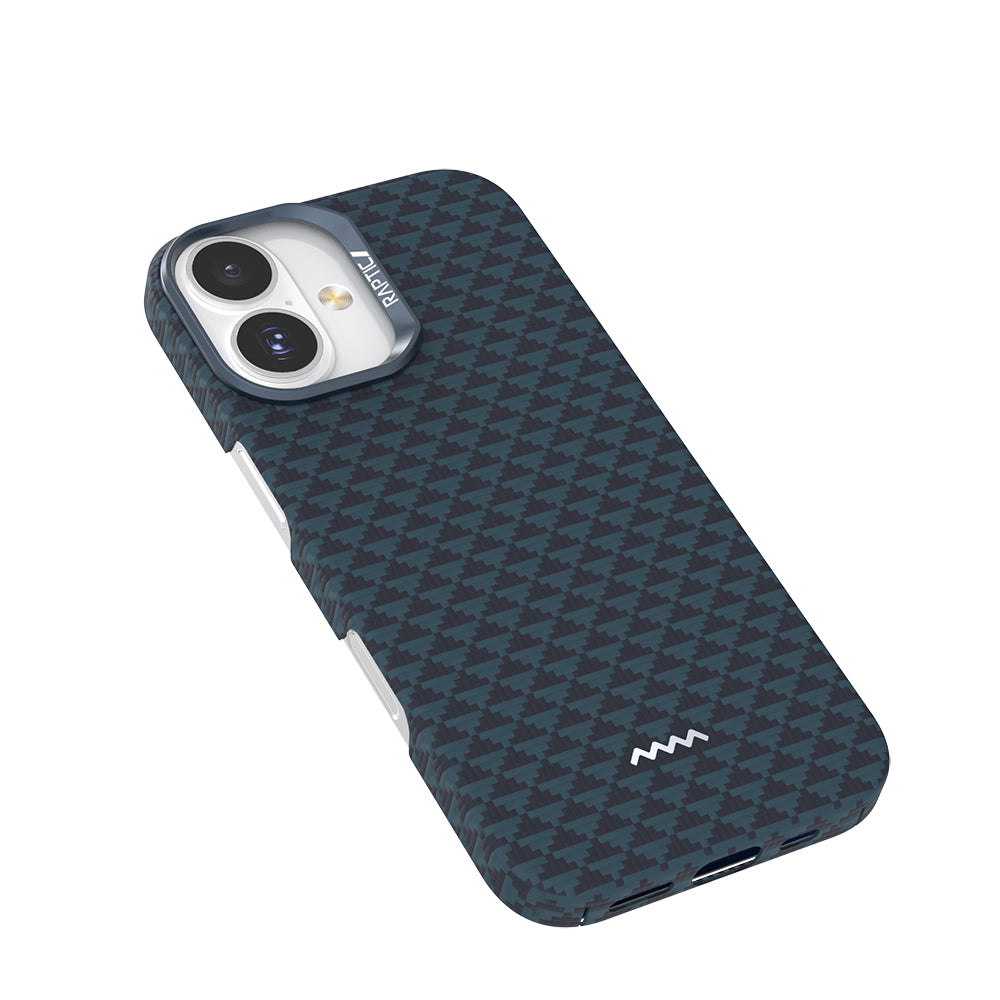 iPhone 17 Kılıf M-safe Şarj Özellikli Raptic Aramid Skin Origin Serisi Karbon Kılıf