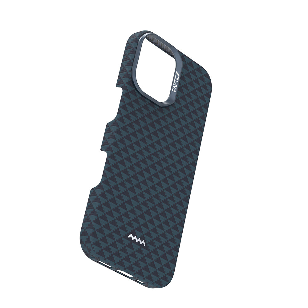iPhone 17 Kılıf M-safe Şarj Özellikli Raptic Aramid Skin Origin Serisi Karbon Kılıf
