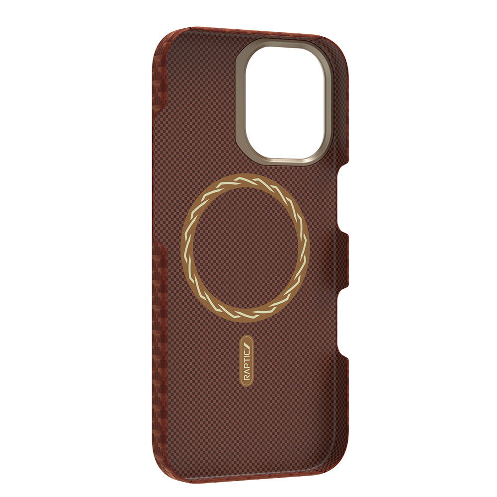 iPhone 17 Kılıf M-safe Şarj Özellikli Raptic Aramid Skin Origin Serisi Karbon Kılıf