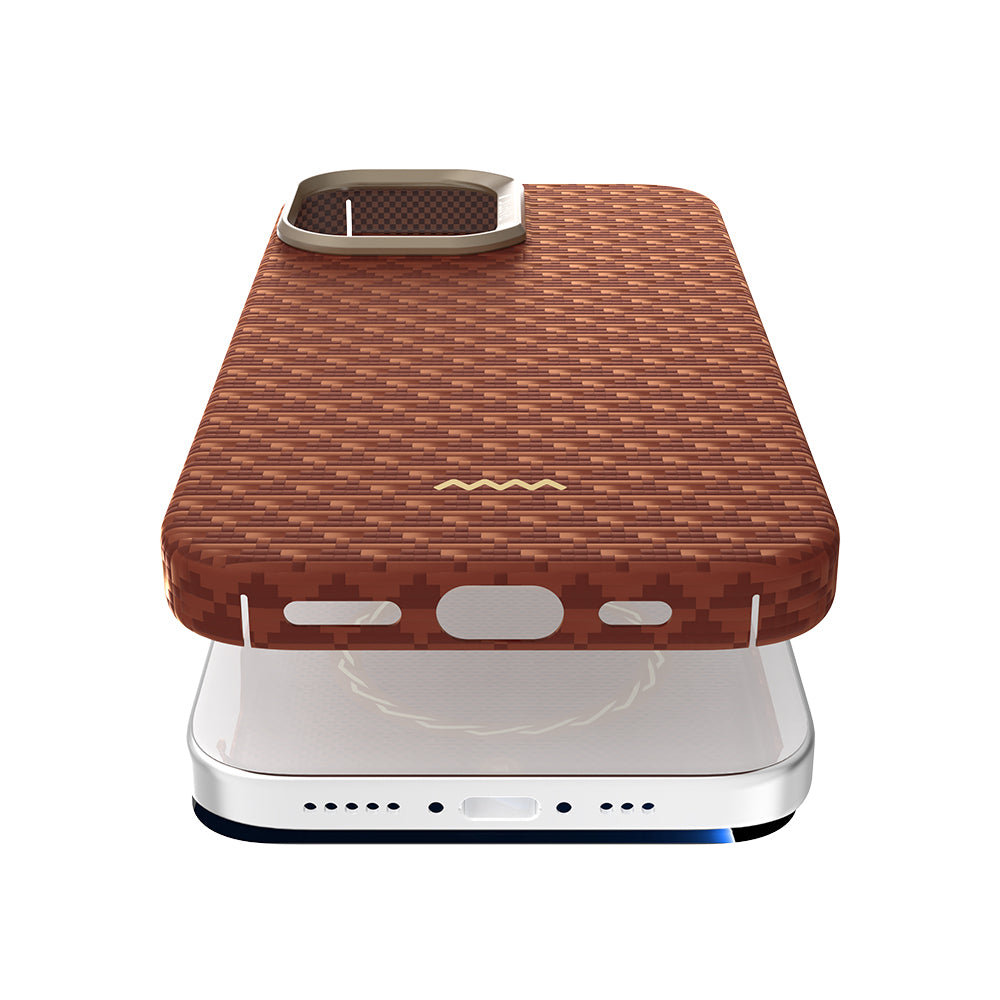 iPhone 17 Kılıf M-safe Şarj Özellikli Raptic Aramid Skin Origin Serisi Karbon Kılıf