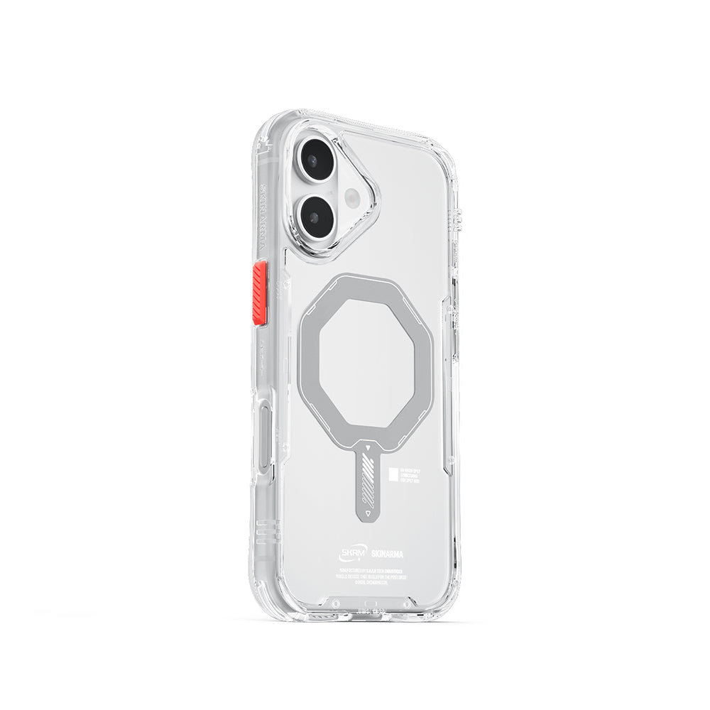 iPhone 17 Kılıf M-safe Şarj Özellikli Şeffaf Airbag Tasarımlı Skinarma Saido Mag-Charge Kılıf