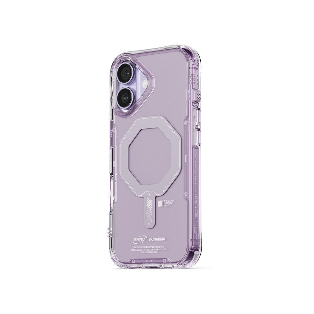 iPhone 17 Kılıf M-safe Şarj Özellikli Şeffaf Airbag Tasarımlı Skinarma Saido Mag-Charge Kılıf