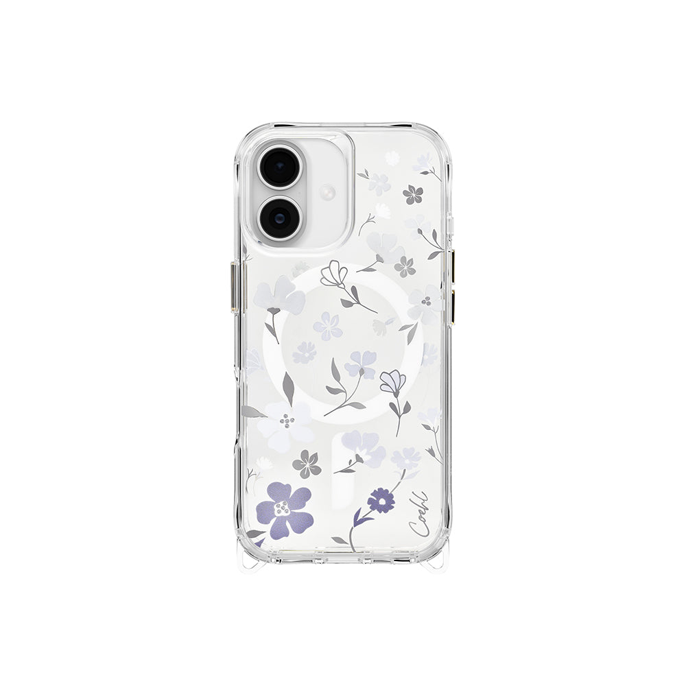iPhone 17 Kılıf M-safe Şarj Özellikli Şeffaf Arka Yüzey Çiçekli Coehl Amara Kılıf