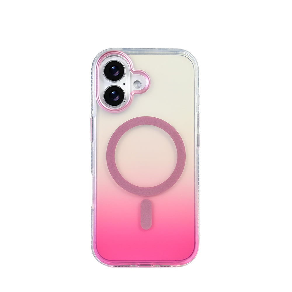 iPhone 17 Kılıf M-safe Şarj Özellikli Transparan Renk Geçişli Zore Toros Kılıf