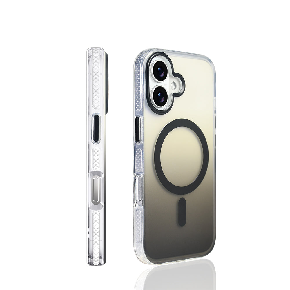 iPhone 17 Kılıf M-safe Şarj Özellikli Transparan Renk Geçişli Zore Toros Kılıf