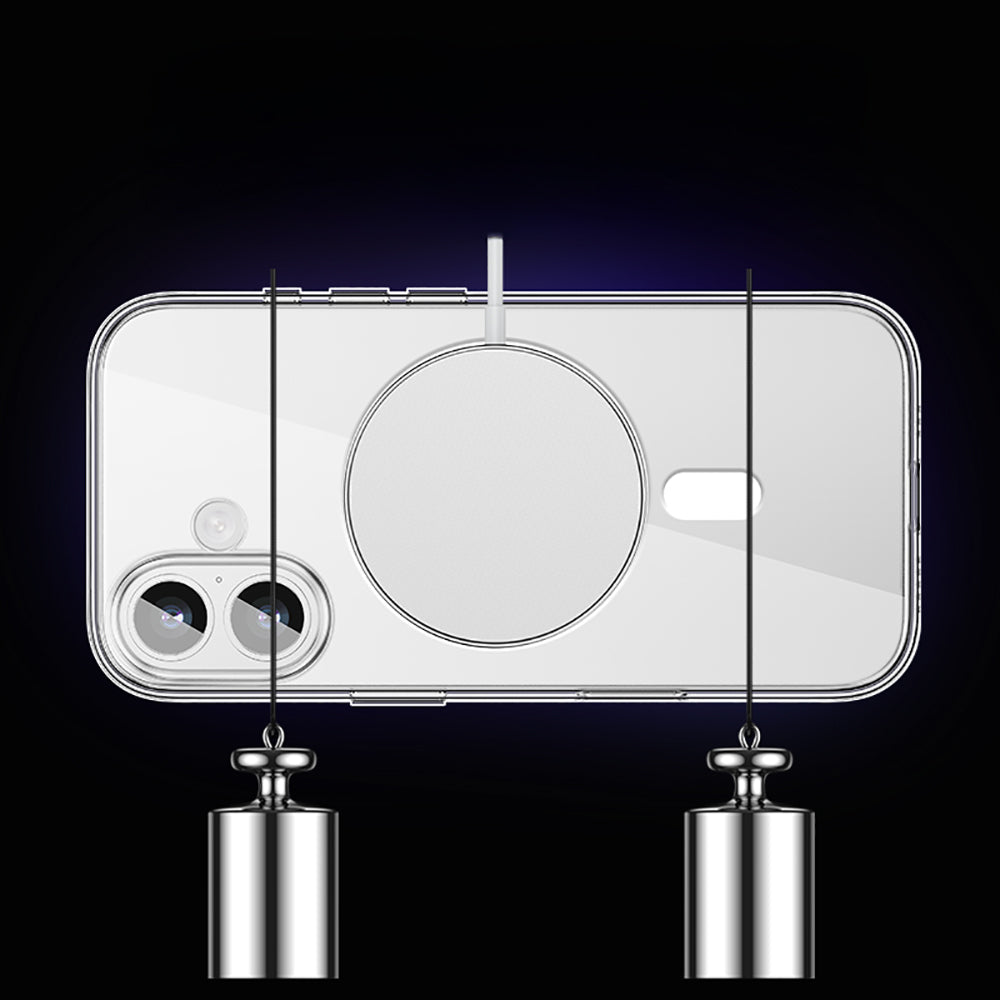 iPhone 17 Kılıf M-safe Şarj Özellikli Transparan Sert PC Wlons Pita Kılıf