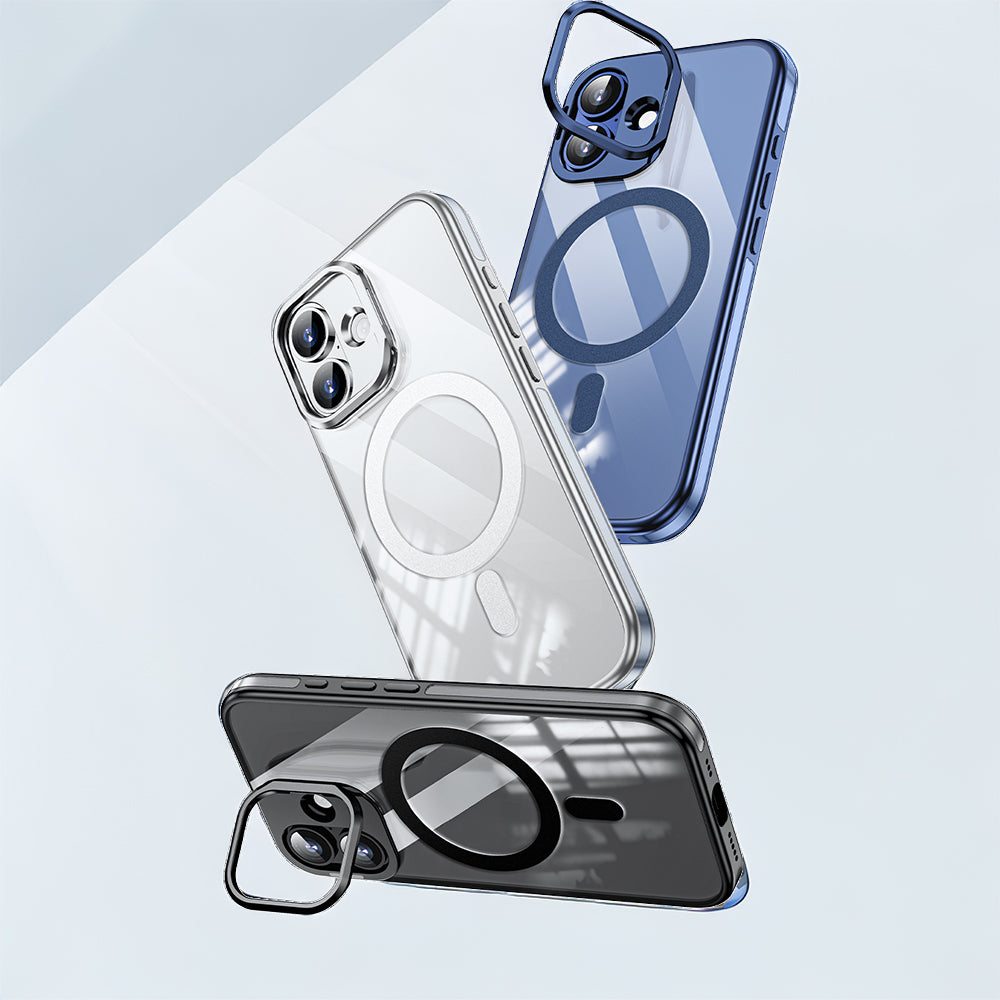 iPhone 17 Kılıf M-safe Şarj Özellikli Wlons Standlı Efsane Kılıf