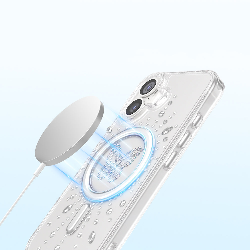 iPhone 17 Kılıf M-Safe Şarj Özellikli Zore Paris Mova Sert PC Kılıf
