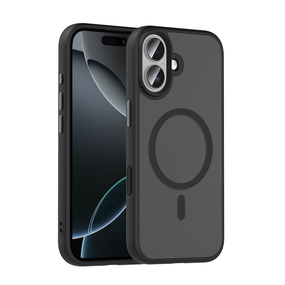 iPhone 17 Kılıf Mat Arka Yüzey Wireless Şarj Özellikli Zore Flet M-safe Kılıf