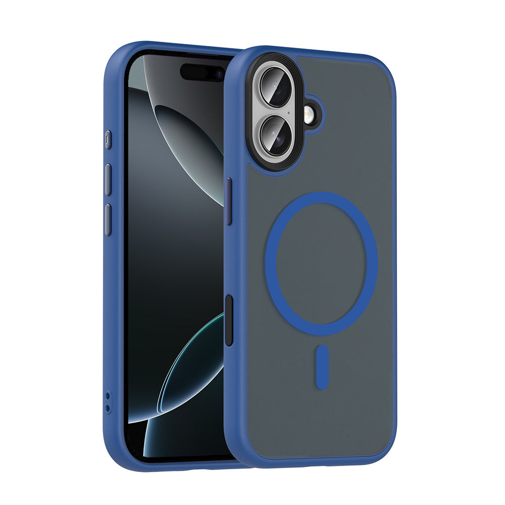 iPhone 17 Kılıf Mat Arka Yüzey Wireless Şarj Özellikli Zore Flet M-safe Kılıf