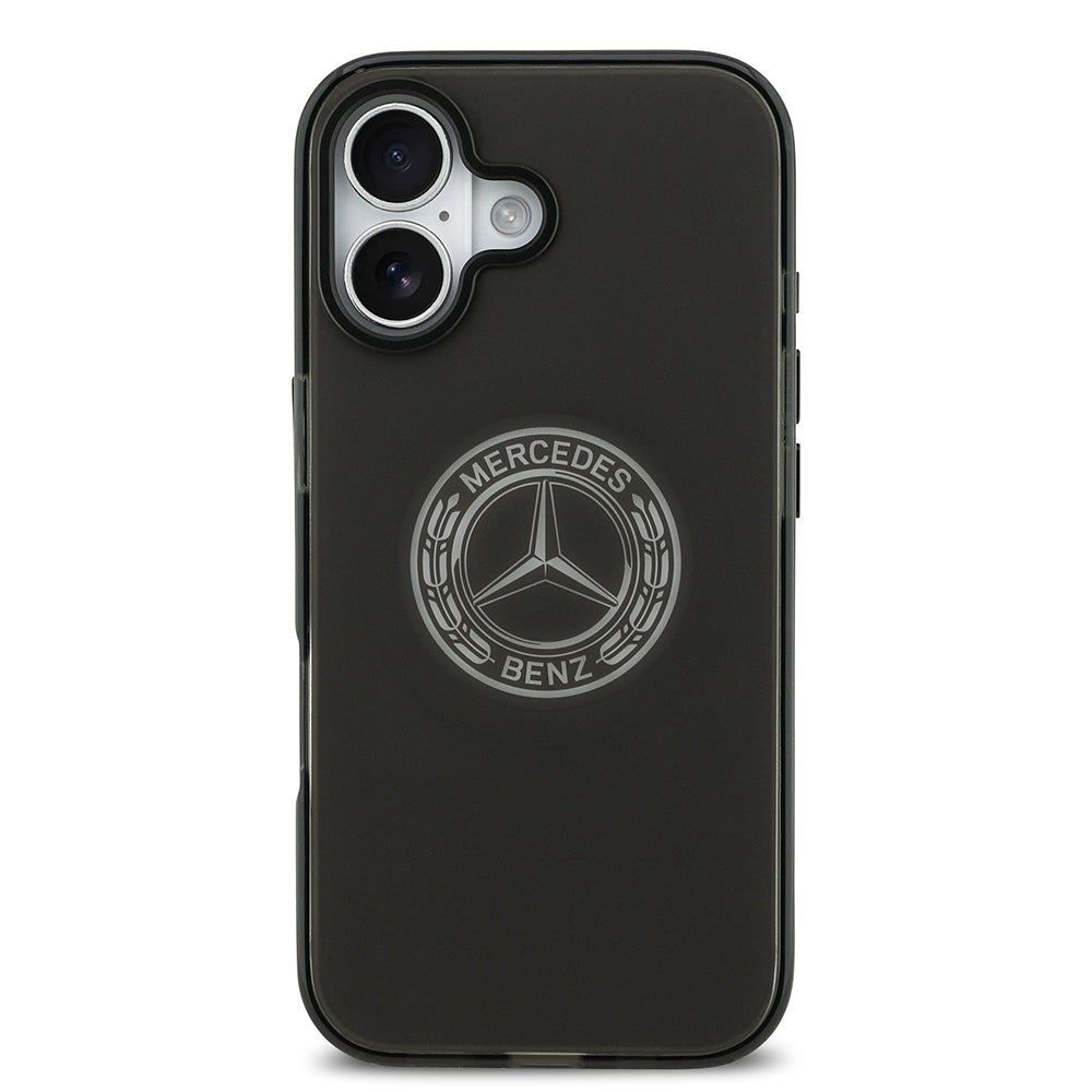 iPhone 17 Kılıf Mercedes Benz Orijinal Lisanslı M-safe Şarj Özellikli Buzlu PC Nostaljik Yıldız Dizayn Kılıf