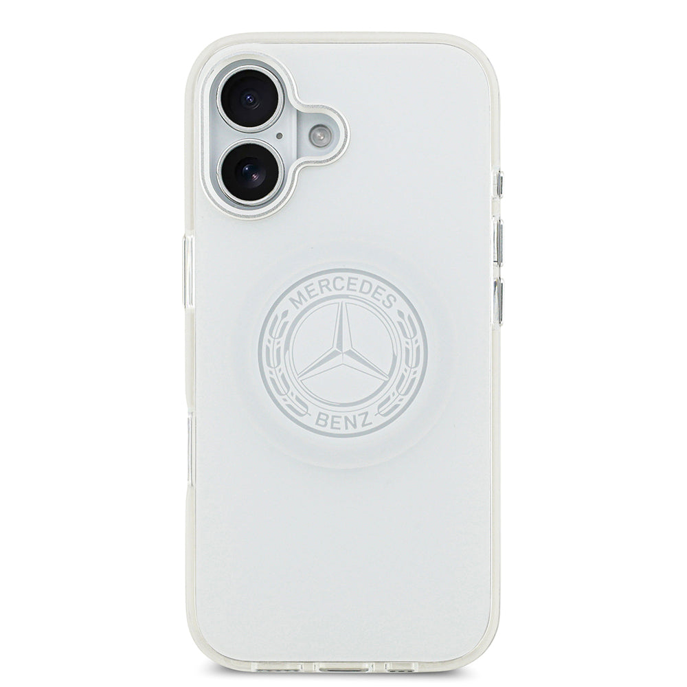 iPhone 17 Kılıf Mercedes Benz Orijinal Lisanslı M-safe Şarj Özellikli Buzlu PC Nostaljik Yıldız Dizayn Kılıf
