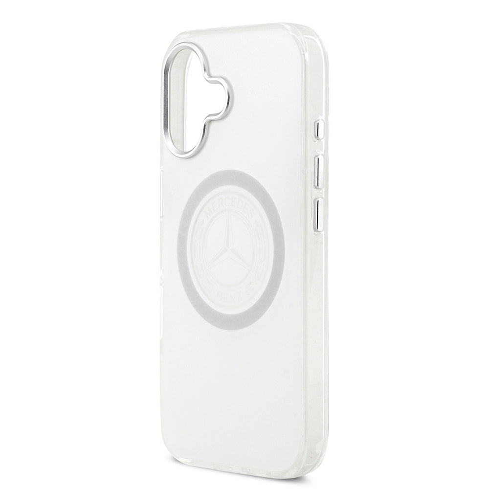 iPhone 17 Kılıf Mercedes Benz Orijinal Lisanslı M-safe Şarj Özellikli Buzlu PC Nostaljik Yıldız Dizayn Kılıf