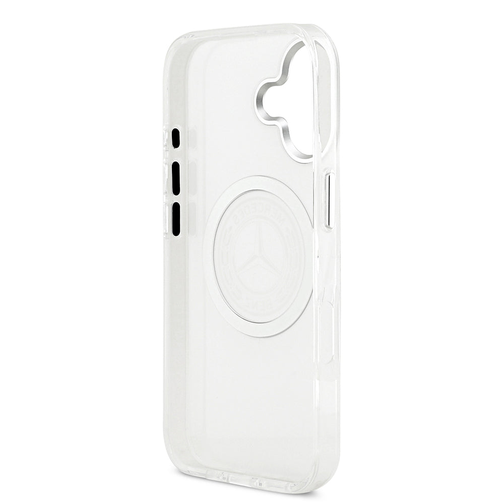 iPhone 17 Kılıf Mercedes Benz Orijinal Lisanslı M-safe Şarj Özellikli Buzlu PC Nostaljik Yıldız Dizayn Kılıf