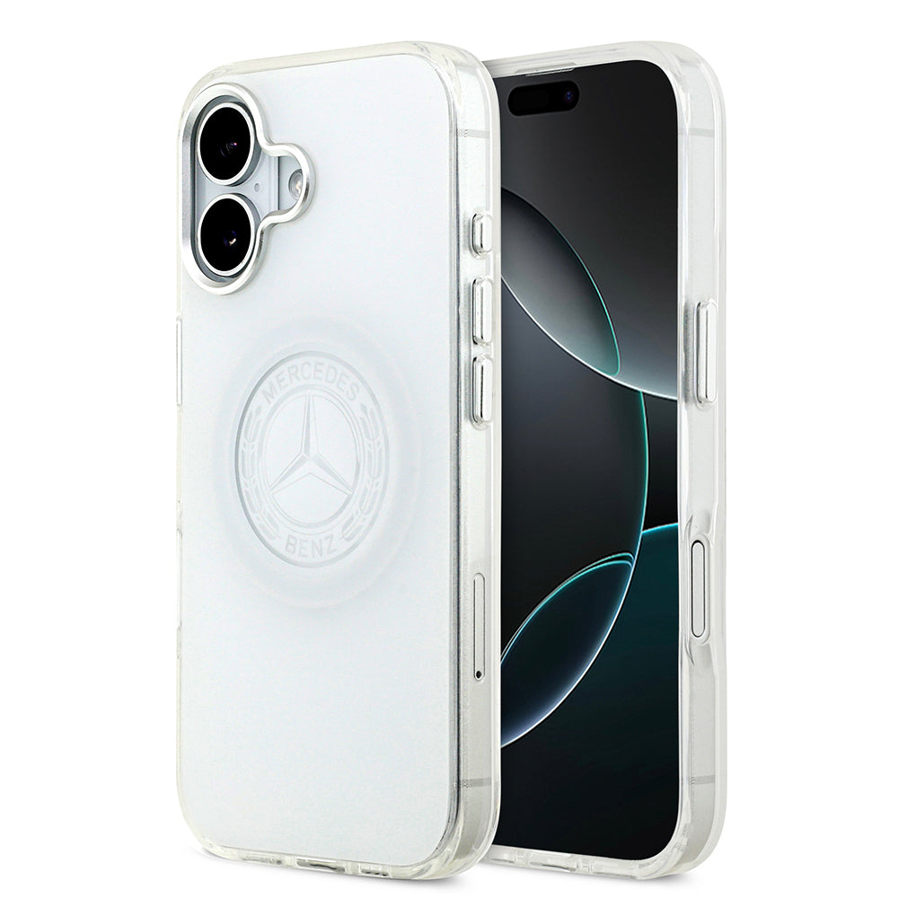 iPhone 17 Kılıf Mercedes Benz Orijinal Lisanslı M-safe Şarj Özellikli Buzlu PC Nostaljik Yıldız Dizayn Kılıf