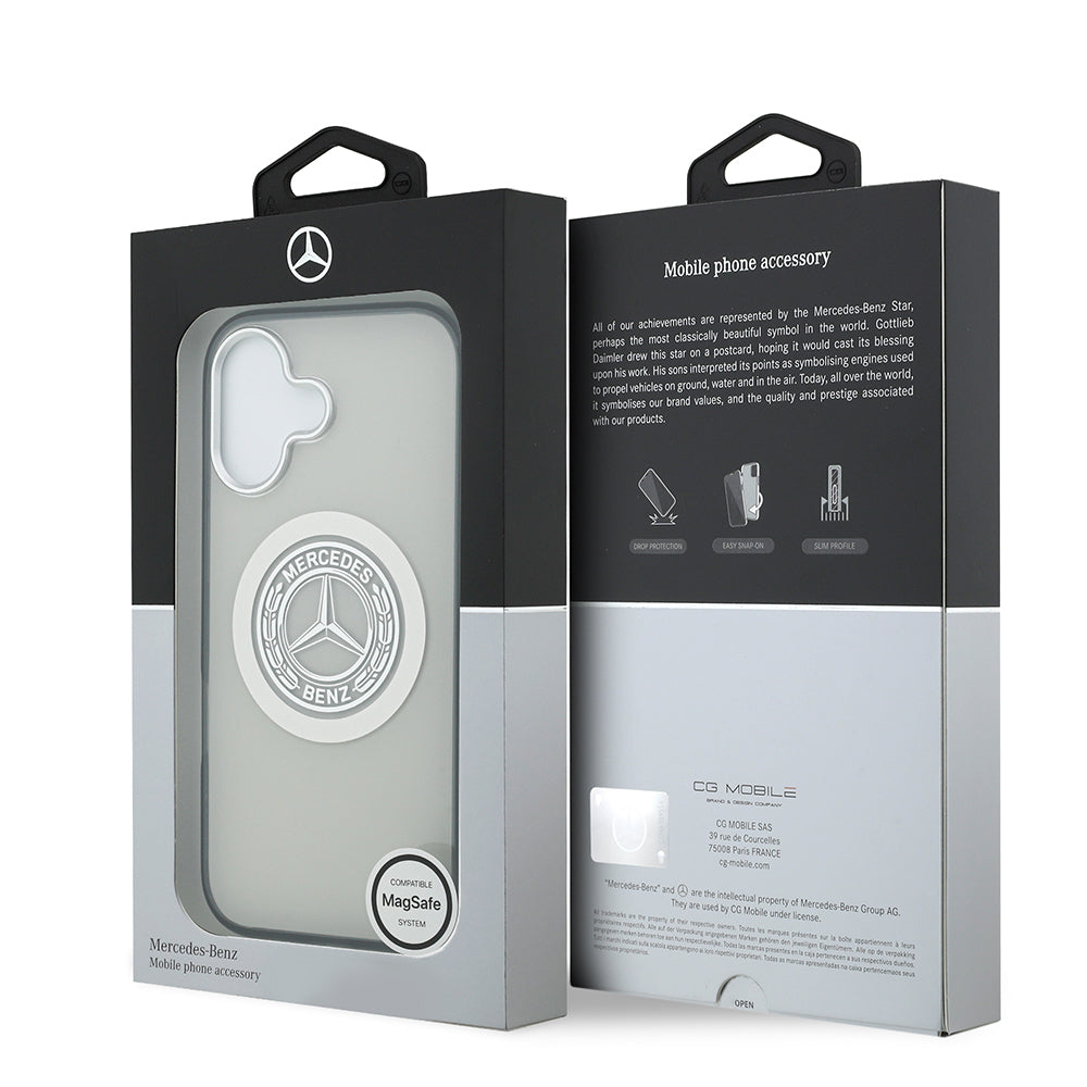 iPhone 17 Kılıf Mercedes Benz Orijinal Lisanslı M-safe Şarj Özellikli Çift Katmanlı PC Nostaljik Yıldız Dizayn Kılıf