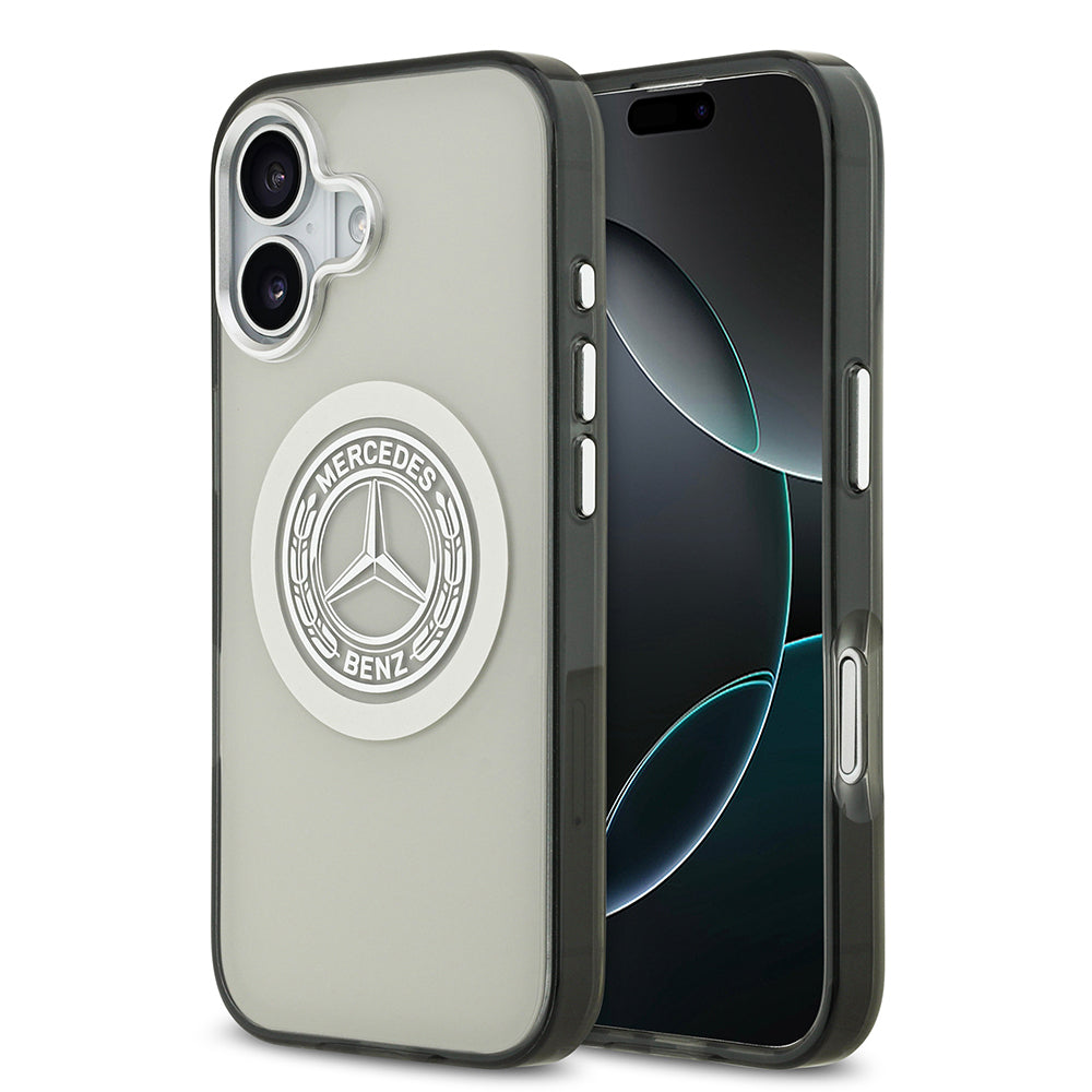 iPhone 17 Kılıf Mercedes Benz Orijinal Lisanslı M-safe Şarj Özellikli Çift Katmanlı PC Nostaljik Yıldız Dizayn Kılıf