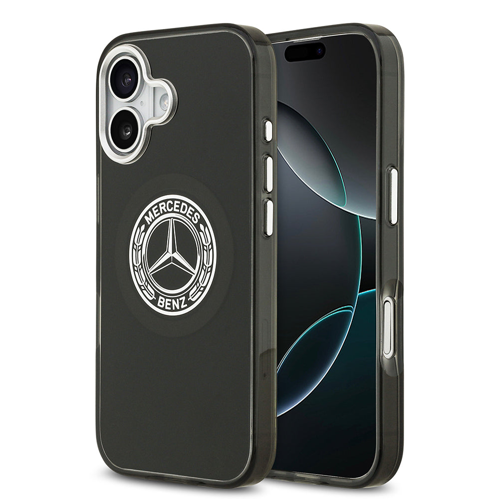 iPhone 17 Kılıf Mercedes Benz Orijinal Lisanslı M-safe Şarj Özellikli Çift Katmanlı PC Nostaljik Yıldız Dizayn Kılıf