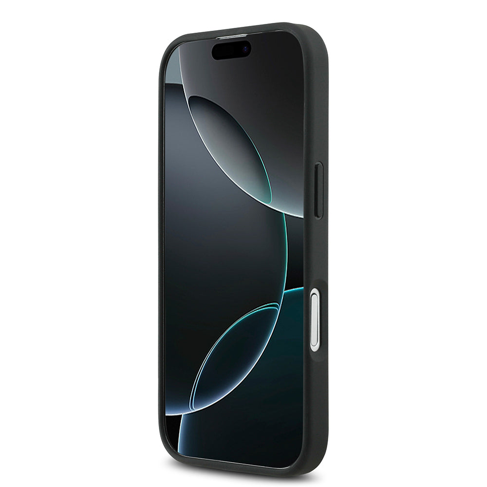 iPhone 17 Kılıf Mercedes Benz Orijinal Lisanslı M-safe Şarj Özellikli Şeritli Yıldız Desenli Metal Logolu Deri Kılıf