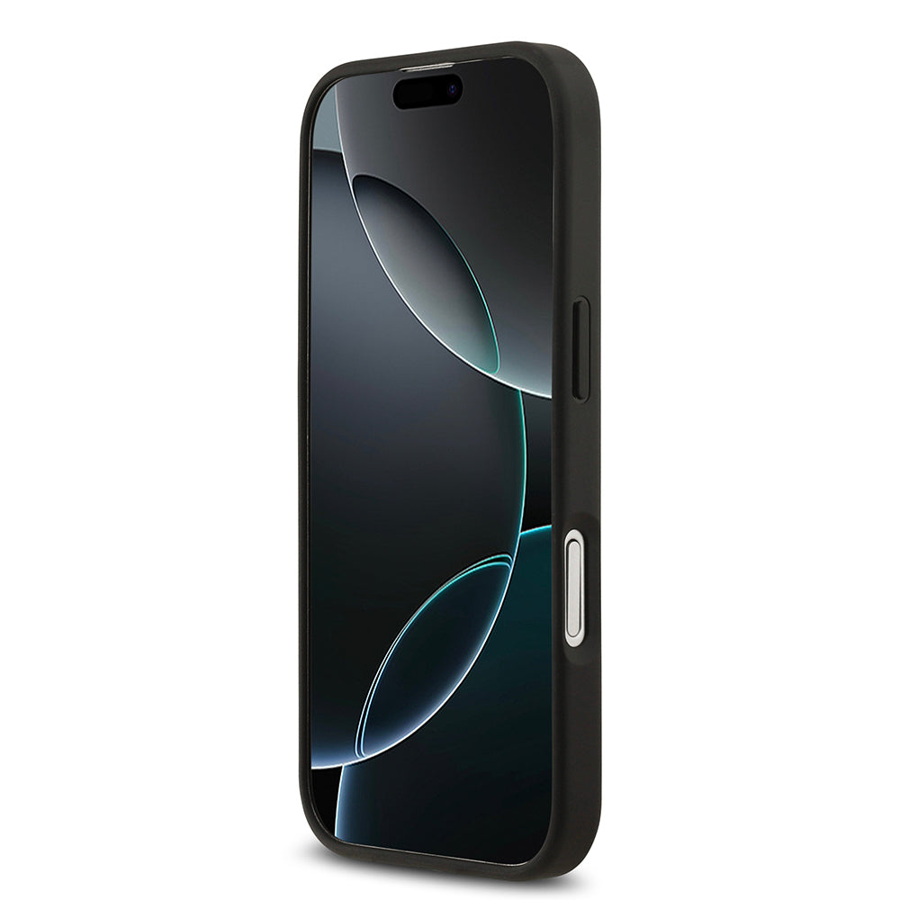 iPhone 17 Kılıf Mercedes Benz Orijinal Lisanslı M-safe Şarj Özellikli Şeritli Yıldız Desenli Metal Logolu Deri Kılıf