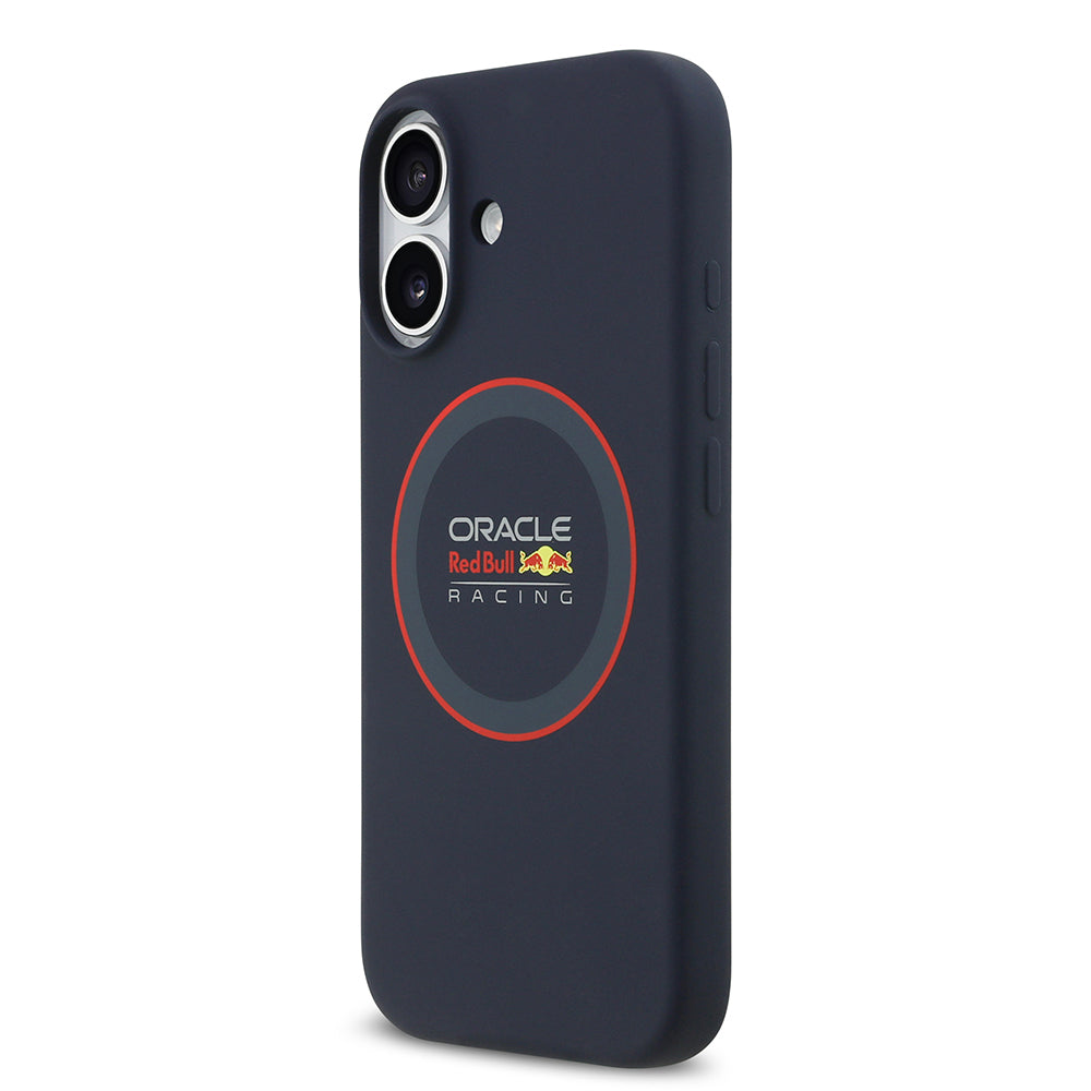 iPhone 17 Kılıf Redbull Orijinal Lisanslı M-safe Şarj Özellikli Kırmızı Halka ve Logo Silikon Kılıf