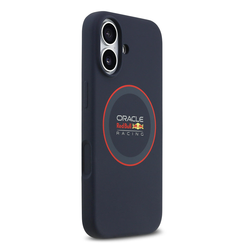 iPhone 17 Kılıf Redbull Orijinal Lisanslı M-safe Şarj Özellikli Kırmızı Halka ve Logo Silikon Kılıf