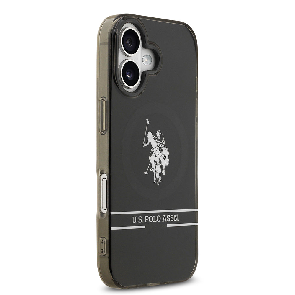 iPhone 17 Kılıf U.S. Polo Assn. Orijinal Lisanslı M-safe Şarj Özellikli IML Double Horse Stripe Logolu Kılıf