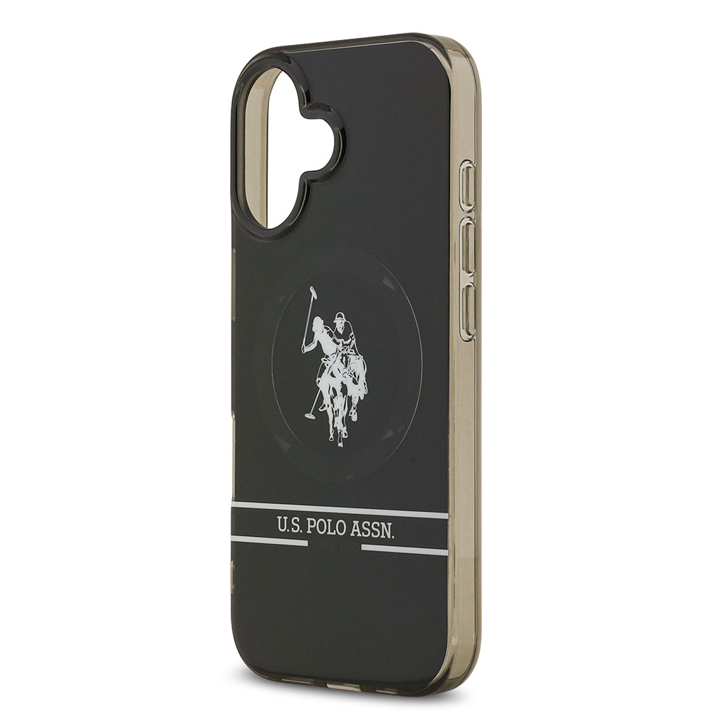 iPhone 17 Kılıf U.S. Polo Assn. Orijinal Lisanslı M-safe Şarj Özellikli IML Double Horse Stripe Logolu Kılıf